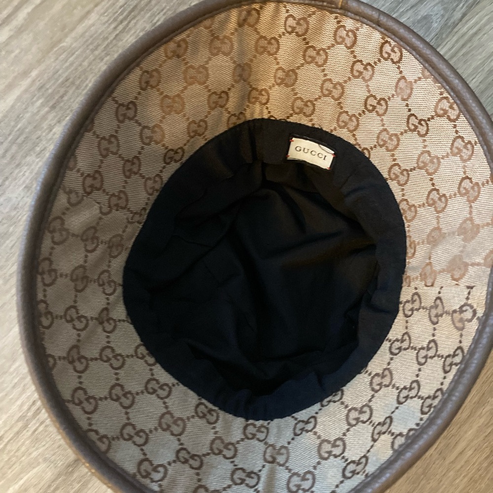 Unbranded redone GG  Tan and Brown feathered Accent Hat - Picture 2 of 4